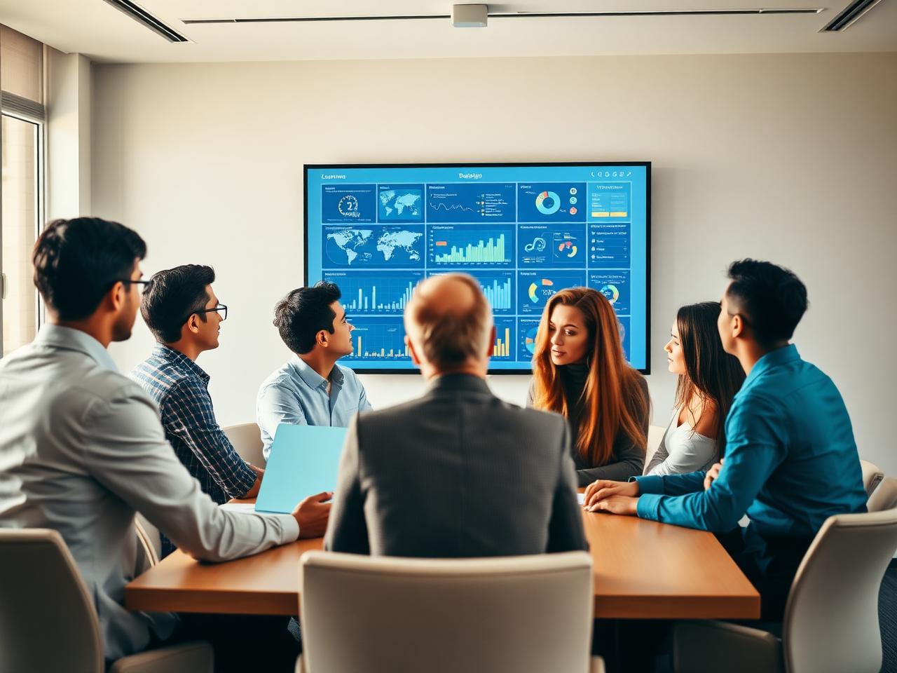 Team beim gemeinsamen Review von KI-Governance-Kennzahlen
